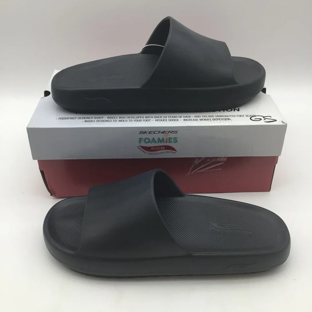 Skechers Foamies‎ Arch Fit Horizon In-Demand Mens Size 11 Navy Blue Slides NEW